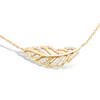 [R7126] - Gold-Plated Necklace 'Sissi' White Gold - 28x10 Mm