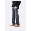 Mens Loose Fit Straight Leg Denim Pants Lightweight Casual Trousers With Slight Stretch