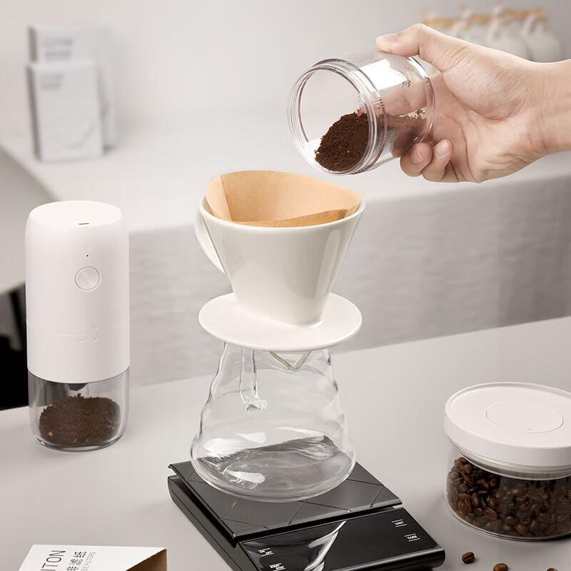 CLITON Fan-Shaped Coffee Filter Paper, Drip-Style Pour-Over Coffee Filter Mesh Cup Filter Paper for 2-4 Servings, 100 Sheets