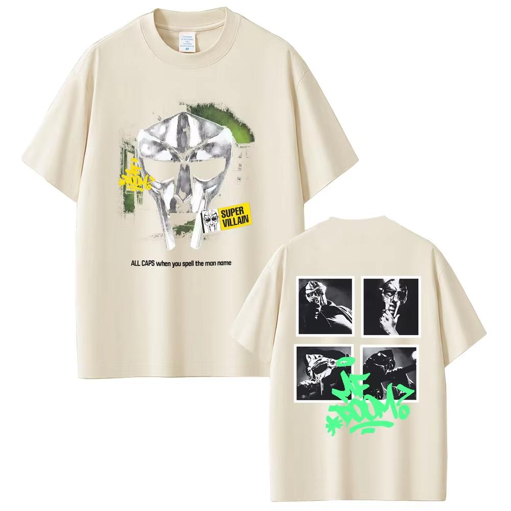 Рэпер Mf Doom Madvillainy The Illest Villain Графические футболки Мужские Женские Хип-Хоп Оверсайз Футболка Мужская Высококачественные Хлопковые Футболки