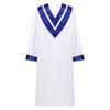 Unisex Adult S-3XL Choir Performance Gown Church Chorus Robe with V-Shape Stole for Women Men