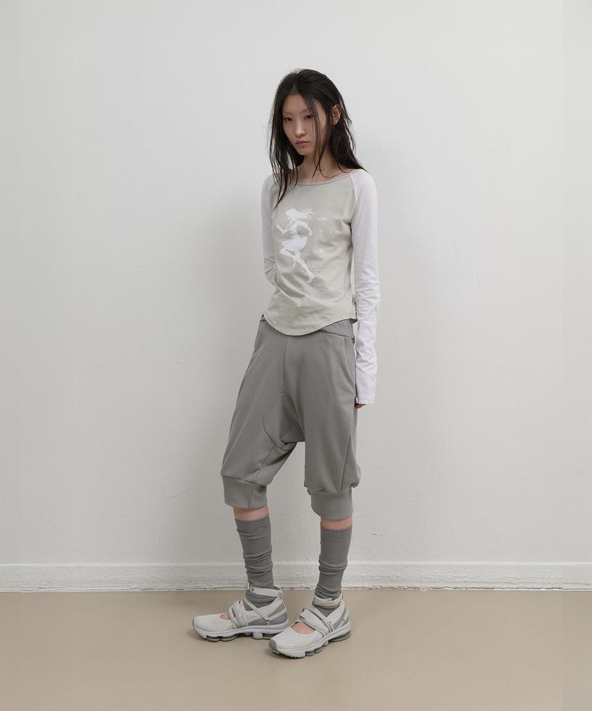 OJOS Sleeve Pumpkin Pants / Mint Gray