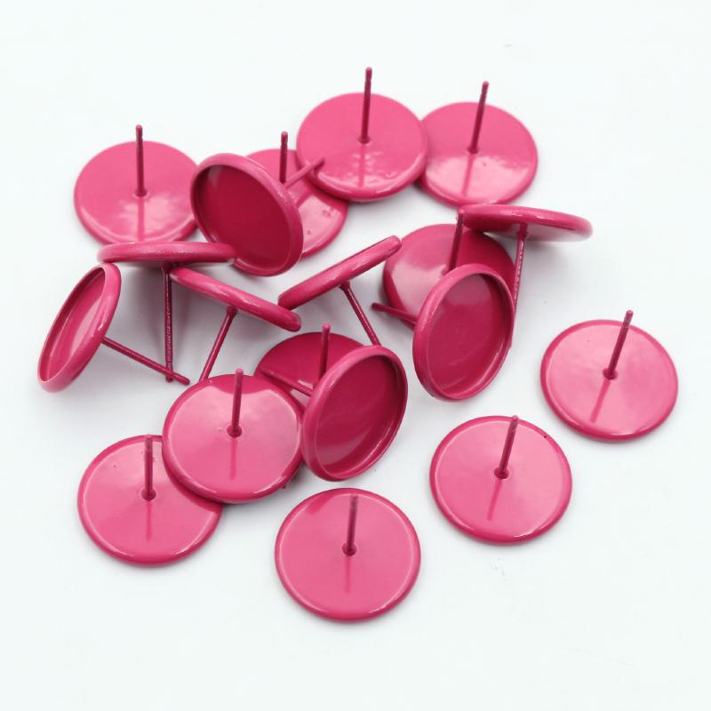8/10/12mm 20pcs/lot 26 Colors Plated Earring Studs,Earrings Blank/Base,Fit 8-12mm Glass Cabochons,Buttons Earring Bezels