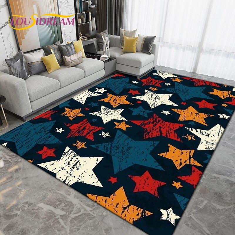 Коврик с пятиконечной звездой в виде пятиконечной звезды, ковер для гостиной, спальни, дивана, кухонный коврик для ванной комнаты, нескользящий напольный коврик, подарки