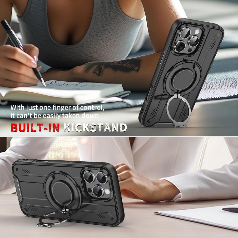 Luxury 360° Metal Ring Stand Phone Case for for iPhone 16 15 14 13 12 Pro Max 11 Armor Shockproof Phone Case Cover