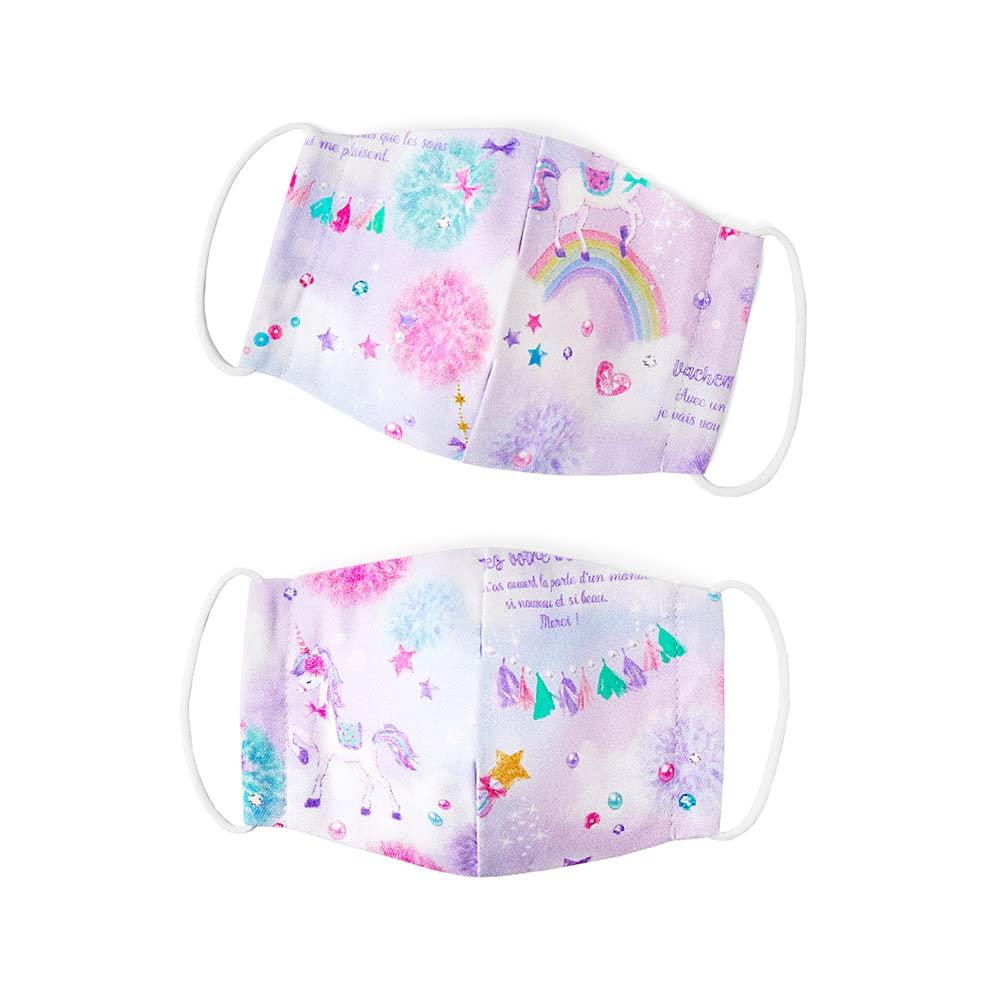 ЯРКИЙ КОНФЕТНЫЙ СТИЛЬ Набор из 3 предметов Фартук Сумка на шнурке Антибактериальная маска Набор из 2 предметов Треугольный слинг Подготовка к детскому саду Милая девочка Фантазия с единорогом