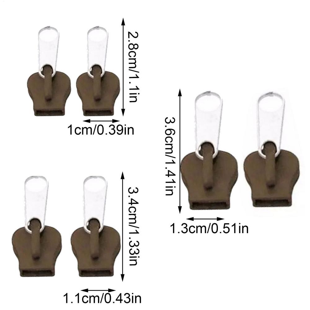 6pcs Zipper Repair Kit Portable Zip Fixer Zipper Head Puller Set Flexible Multifunctional Zip Slider Repair Kit Detachable Tool