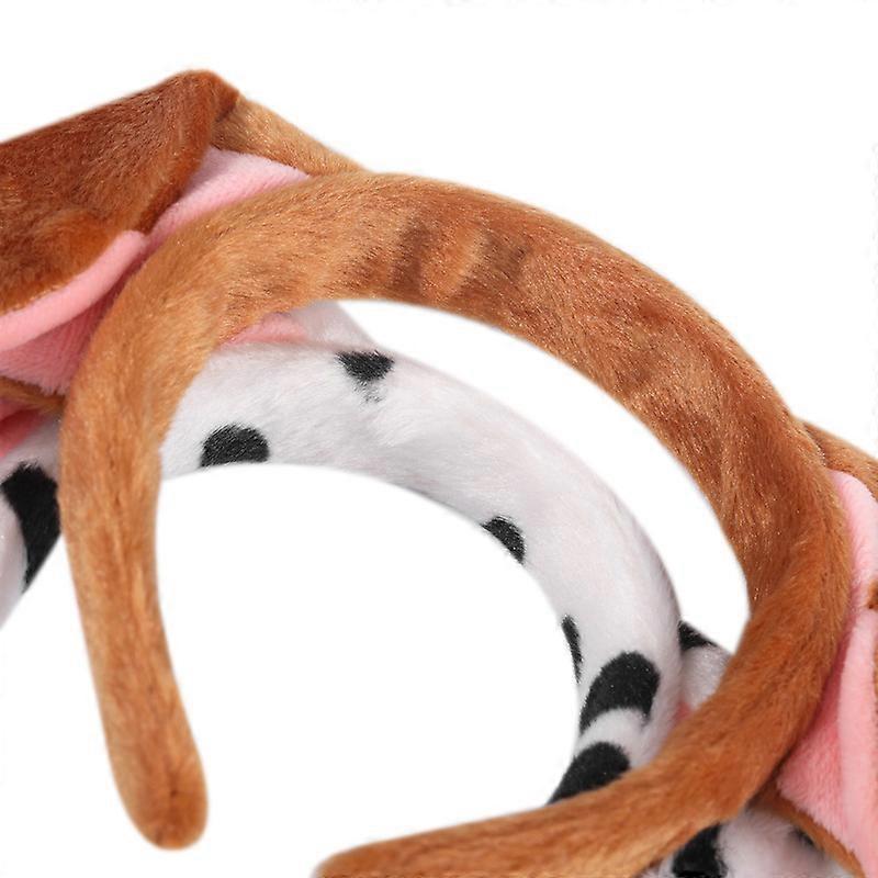 2 Pack Dog Ears Headband Furry Puppy Ears Hair Hoop