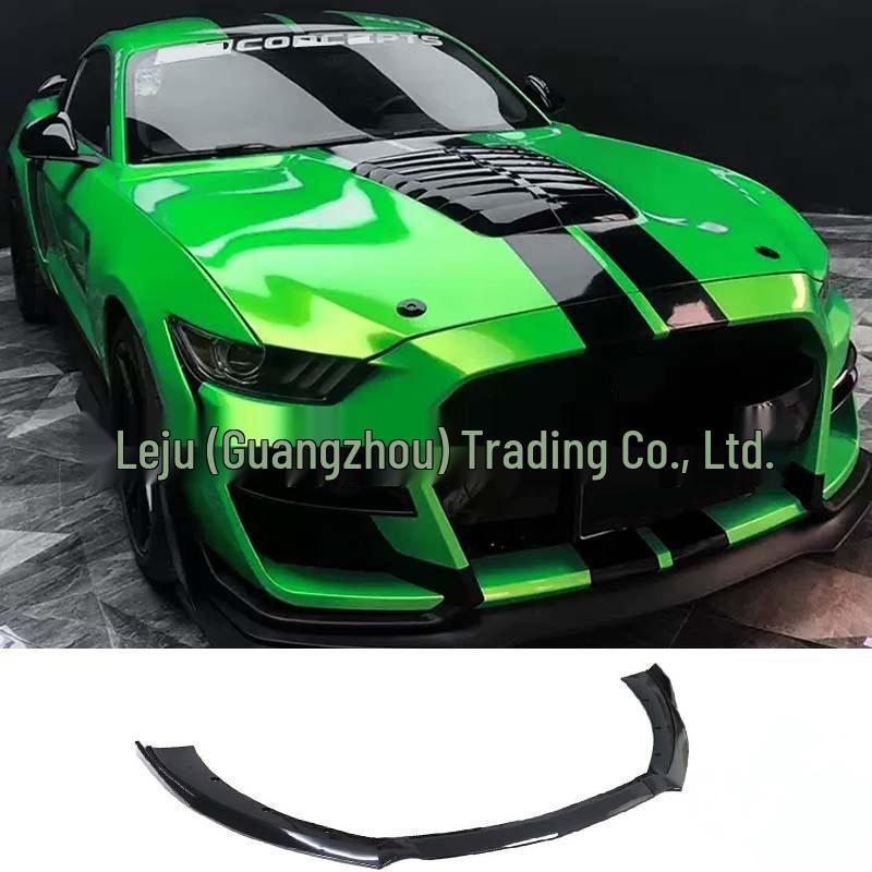 Трехсоставной передний сплиттер кузова, глянцево-черный, для Ford Mustang 2015-2017