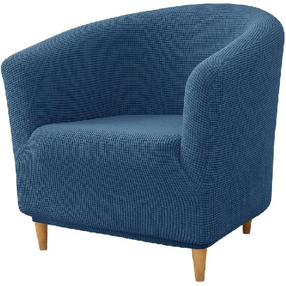 Чехол на клубное кресло, Эластичный клетчатый чехол на кресло-бочку, Съемные чехлы для кресла с подлокотниками, 1 предмет, Чехлы на кресло-бочку с эластичным низом для гостиной