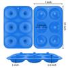 Жаропрочная силиконовая форма для пончиков на 6 пончиков, пищевая силиконовая форма для бубликов, антипригарная форма для мини-кексов