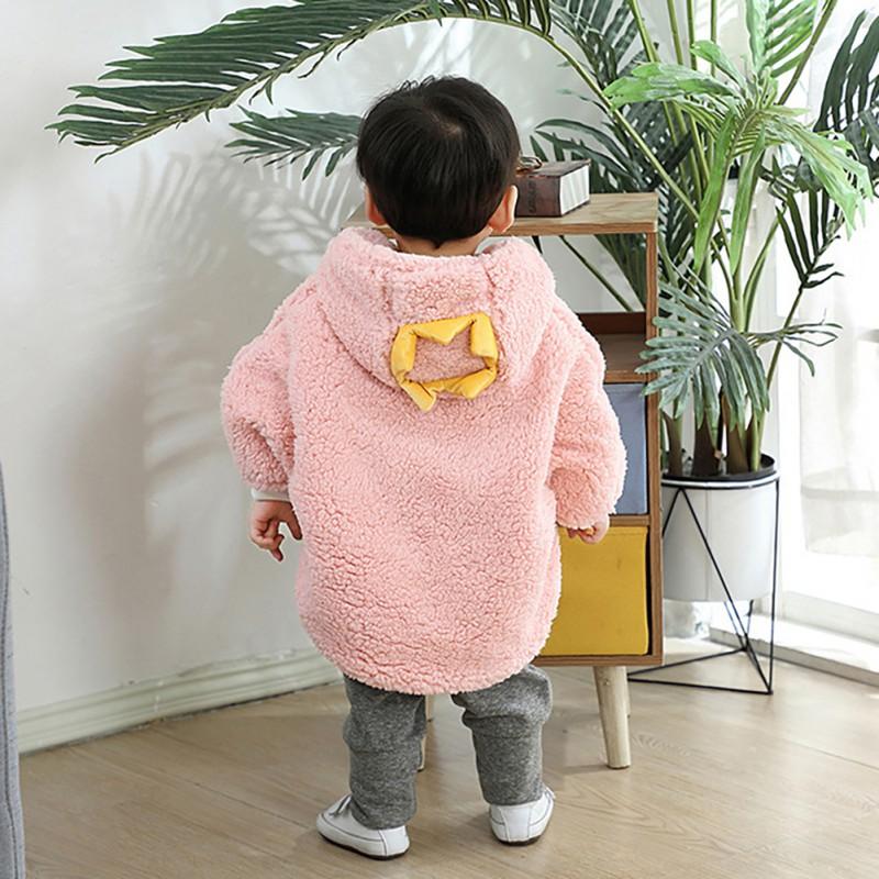 Kids Cape Baby Boys and Girls Hooded Cloak Solid Color Warm Children's Shawl Coat