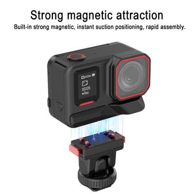 Магнитное быстросъемное крепление для Insta360 Ace/Ace Pro/Ace Pro 2 Резьба 1/4" Быстросъемная база для экшн-камеры Адаптер для штатива Аксессуары для спортивной камеры
