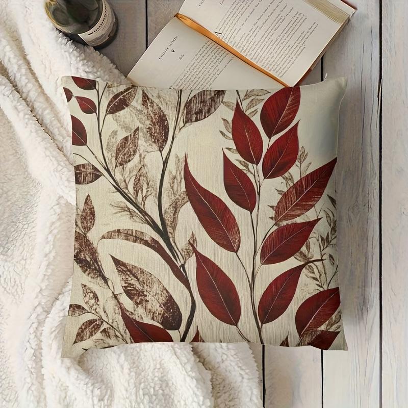 Vikama Bohemian Leaf Print Pillowcase Set Artistic Home Bedroom Decorative Cushion Covers Suitable For Any Room