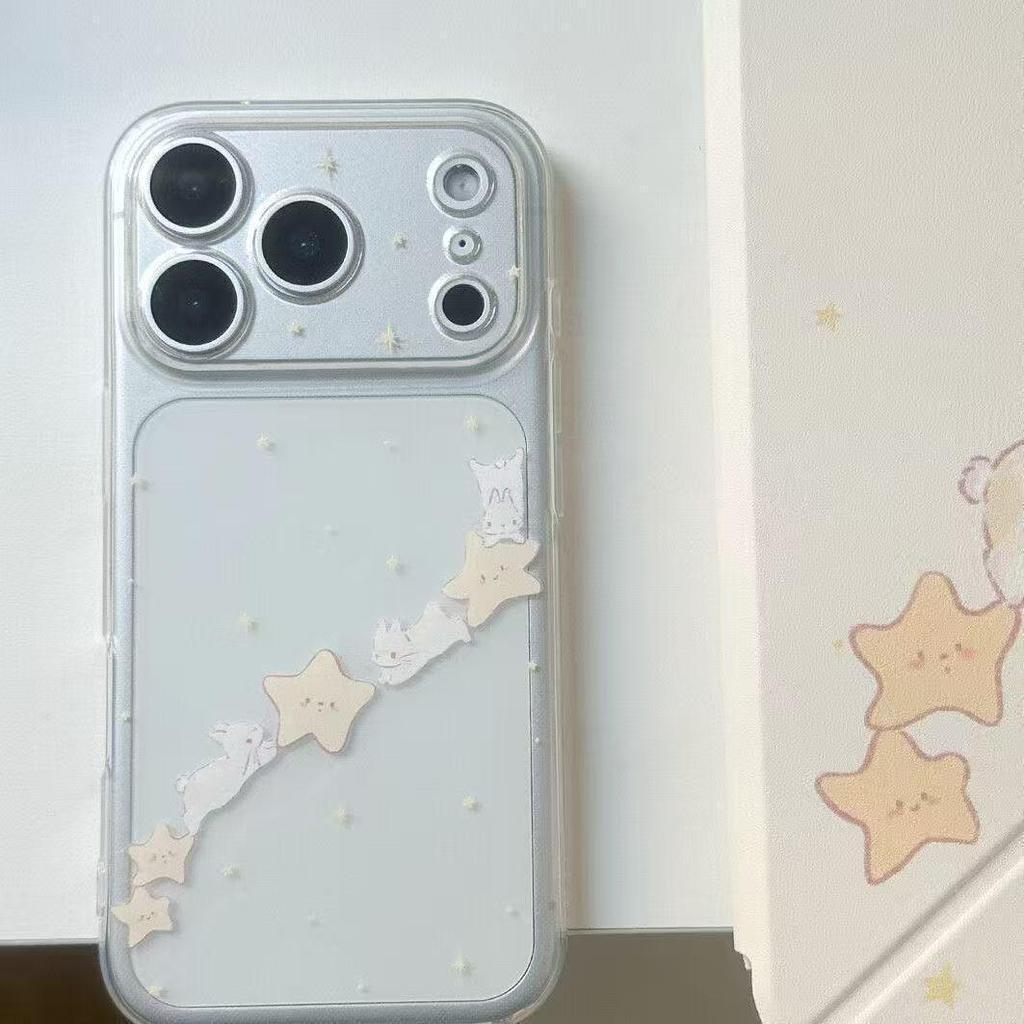Прозрачный мягкий чехол «Звезды и Кролик» для Apple iPhone 12, 13 Pro, 14, 15, 16, 17 Pro Max