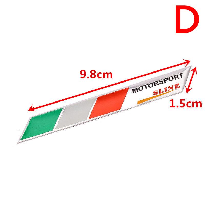 Aluminum 3D Metal ITALY Italian Flag Sticker Emblem Badge Decal Car Decorate