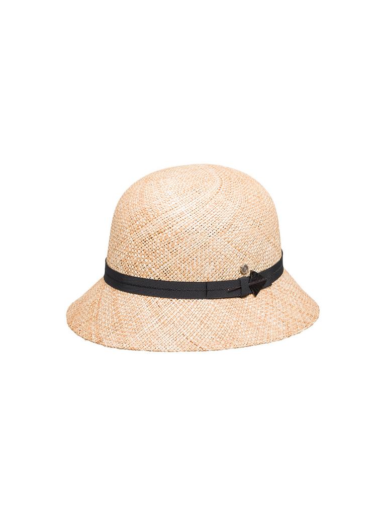 Beulaunhaes Classic Straw Cloche With Feather Detail