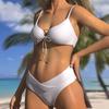 2025 Сексуальный европейский и американский женский купальник бикини однотонного цвета