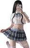 Great Value Full Set for High School Girls Sleeve Mini High School Sailor Suit Uniform JK Miniskirt Cute Dress School Student Clothes Adult Cute