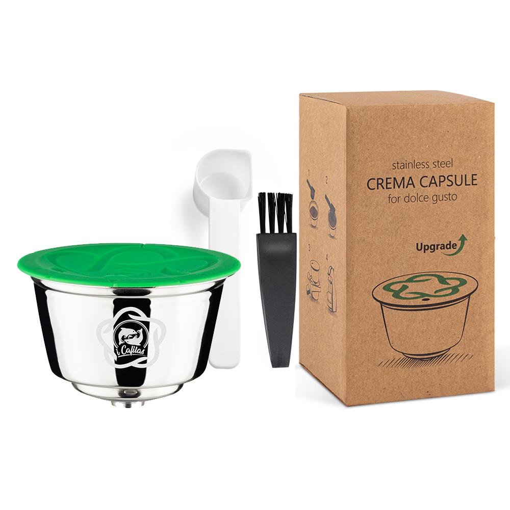 ICafilas Многоразовая Кофейная Капсула для Dolce Gusto Многоразовый Фильтр-Капсула из Нержавеющей Стали для Кофе Эспрессо Crema