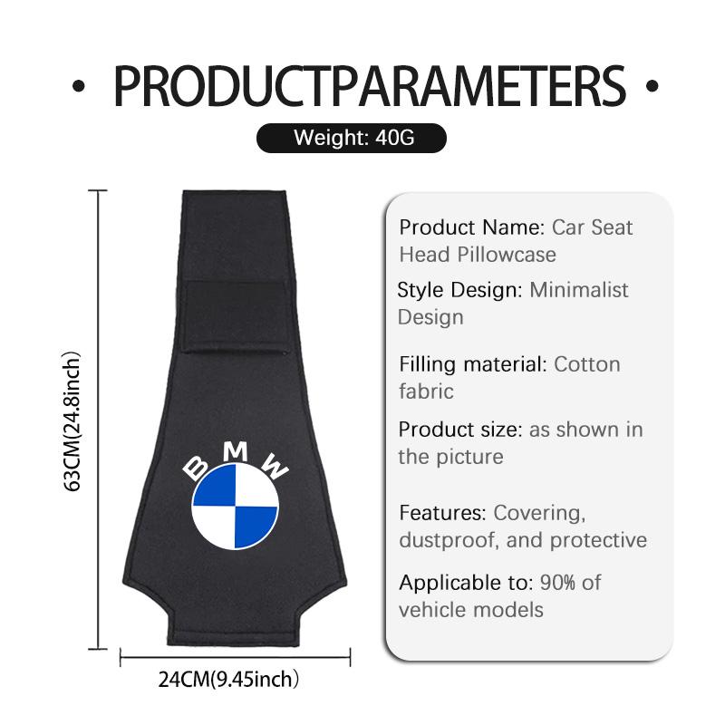 DKXA1 Car Logo Headrest Cushion Cover Badge Head Neck Pillow Case For BMW M Performance E36 E46 E60 E90 E91 E92 E93 F30 F20