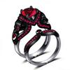 Black Color Skull Women Zircon Punk Rings Women Engagement Ring Jewelry Ring Set Engagement Jewelry