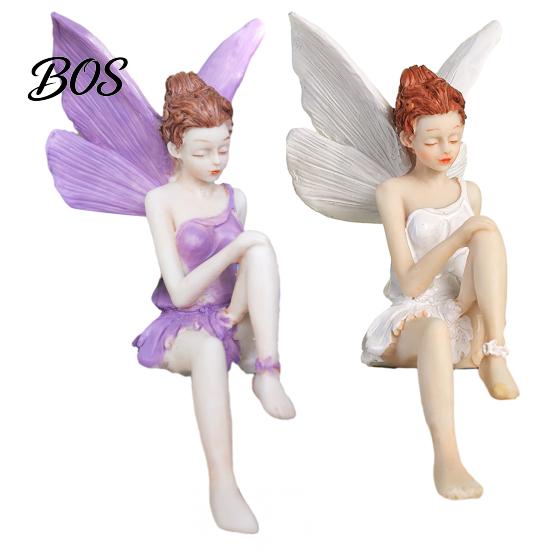 Collectible Table Fairy Figurine Flower Ornaments, Beautiful And Fine Carving Figurines, Living Room Accessory Resin Sculpture for Home Patio Balcony