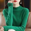 Осенне-зимний полувысокий воротник вязаный свитер пуловер женские топы мягкие модные свитера с длинным рукавом свободные элегантные трикотажные изделия джемпер 23771