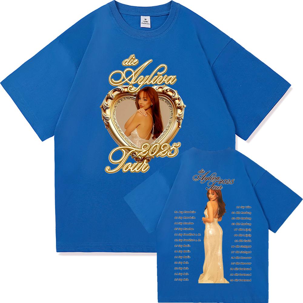 Футболка Ayliva Tour 2025 Летняя мода Мужская/Женская Харадзюку Графическая Ретро Футболка Высокое качество Повседневная Винтажная Хлопковая Футболка