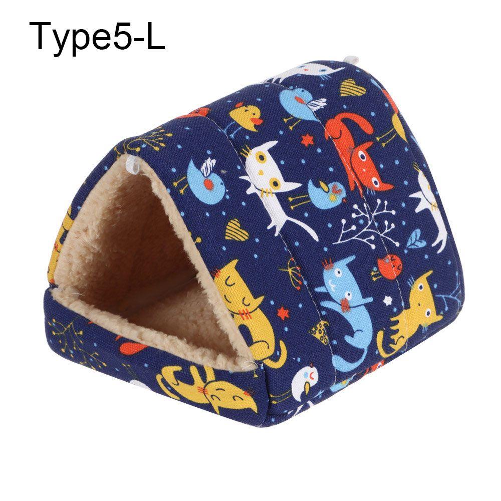 Полузакрытая зимняя удобная кровать для сна для маленьких животных, теплый коврик, гнездо для морской свинки, домик для хомяка