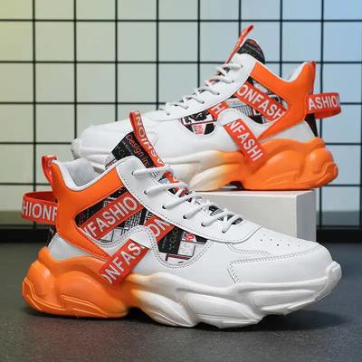 Мода Темно-синий Оранжевый Ботинок Женская Обувь Tenis Бег Женщины Высокая Обувь Кроссовки Спорт Бег трусцой Бег Верхняя часть Ternis Упражнение