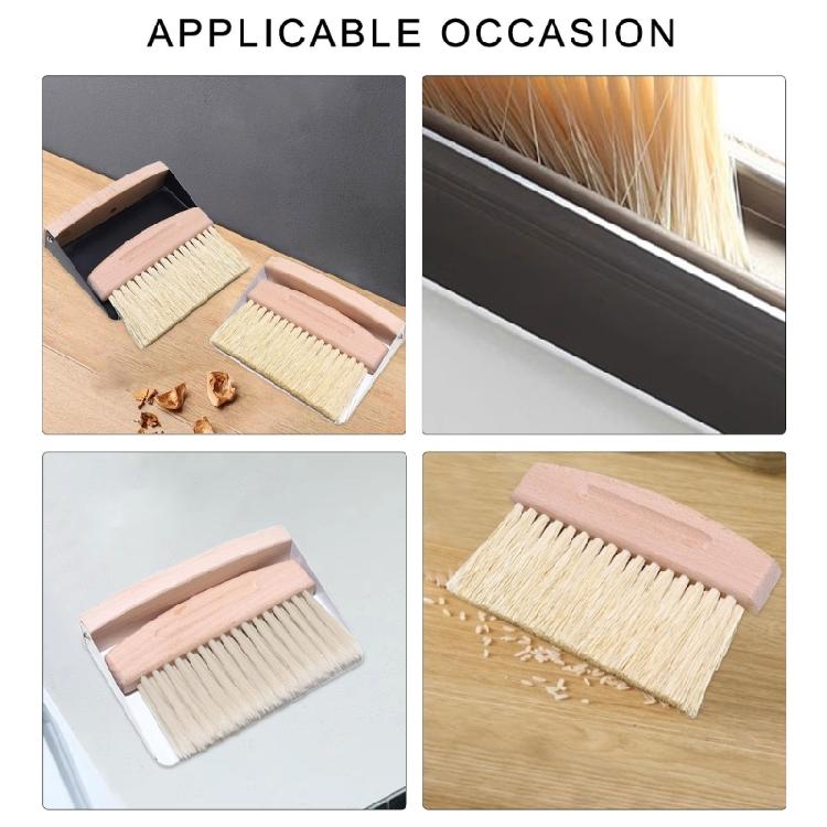 Beechwood Dustpan and Brush Combo with Comfortable Grip for Quick Cleaning Effective Dirt Removal Tool Cleaning Supplies