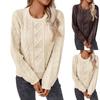Women's Knitted Sweaters Crewneck Long Sleeve Oversized Pullover Vintage Fall Winter Knitwear