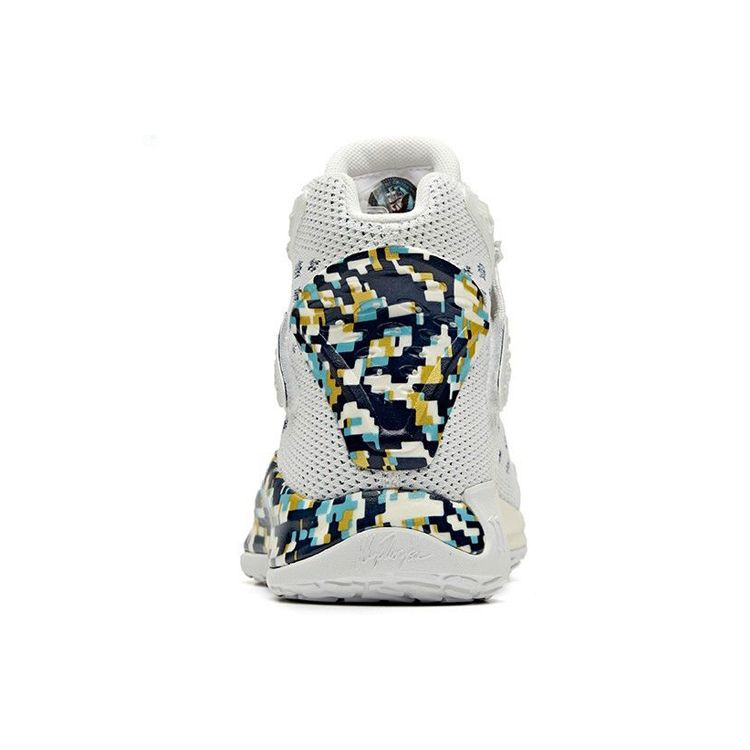 Anta Баскетбольные кроссовки KT5 Thompson 5 Veteran Shock Absorbing Non-Slip износостойкие с высоким верхом мужские баскетбольные кроссовки белые синие желтые 11941101-9