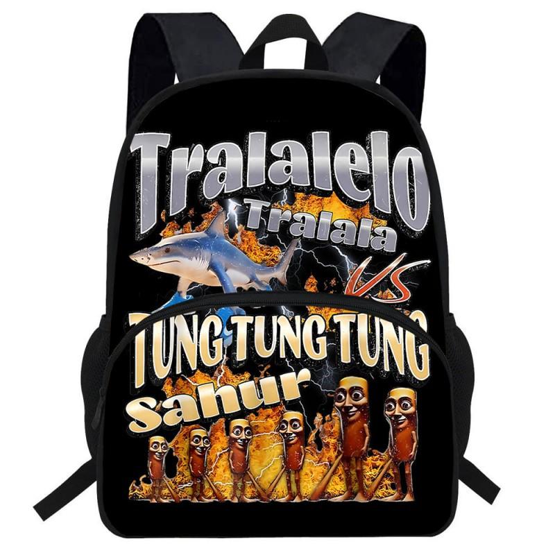 Kids Backpack With Cartoon Print Lightweight School Bag Elementary Students Breathable Oxford Fabric Anti-Strain Ergonomic