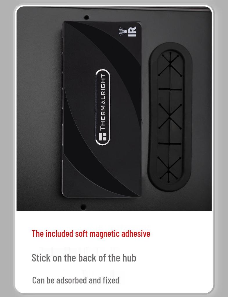 Концентратор для вентиляторов Thermalright TL-ARGB X12 с пультом дистанционного управления подсветкой черного цвета