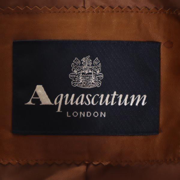 Aquascutum Овечья кожа Кожа ягненка Пуховик 8F Коричневый Женский Б/у