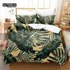 Tropical Green Plant Duvet Cover Set, Fashion Bedding Set, Soft Comfortable Breathable Duvet Cover, For Bedroom Guest Room Decor
