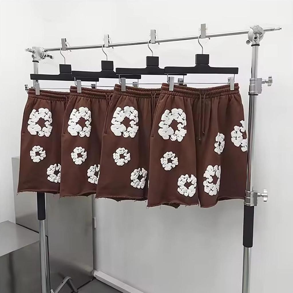 DENIM TEARS Высококачественные европейские и американские модные свободные шорты из вспененного материала в стиле хип-хоп.