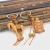Imitation Wood Turtle Elephant Horse Keychain Pendant