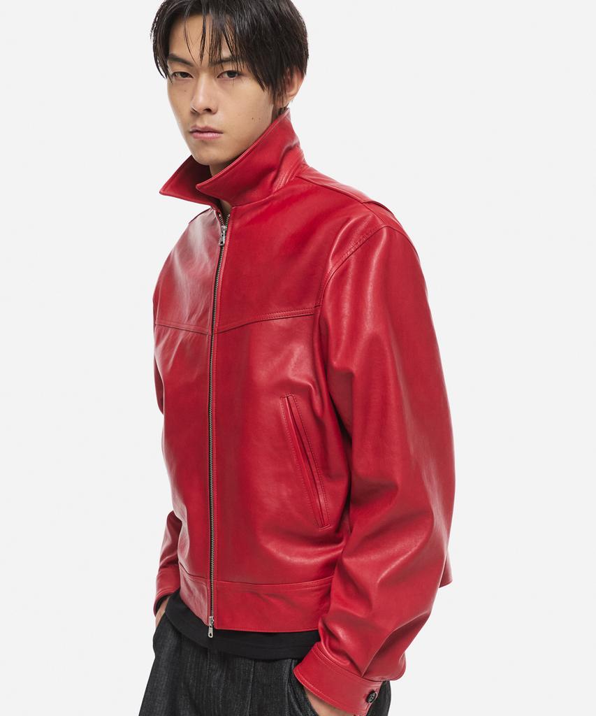 Dnsr [Premium] Lampo Vegetable Lambskin Backpleated Jacket Red
