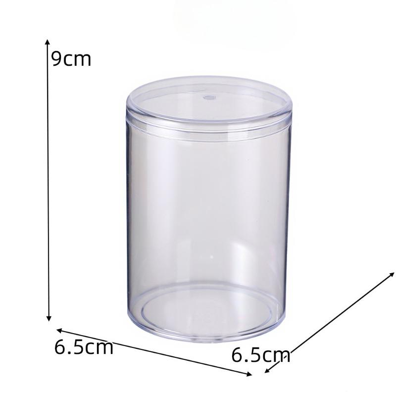 Cylindrical Transparent Box Jewelry Packaging Box Transparent Moisture-proof Jar Round Packaging Jar