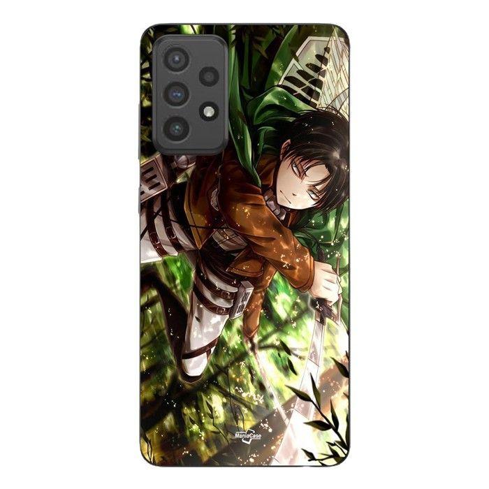 Coque de téléphone - MANIACASE - Samsung Galaxy A33 5G - Silicone TPU - Noir - Attaque Titans