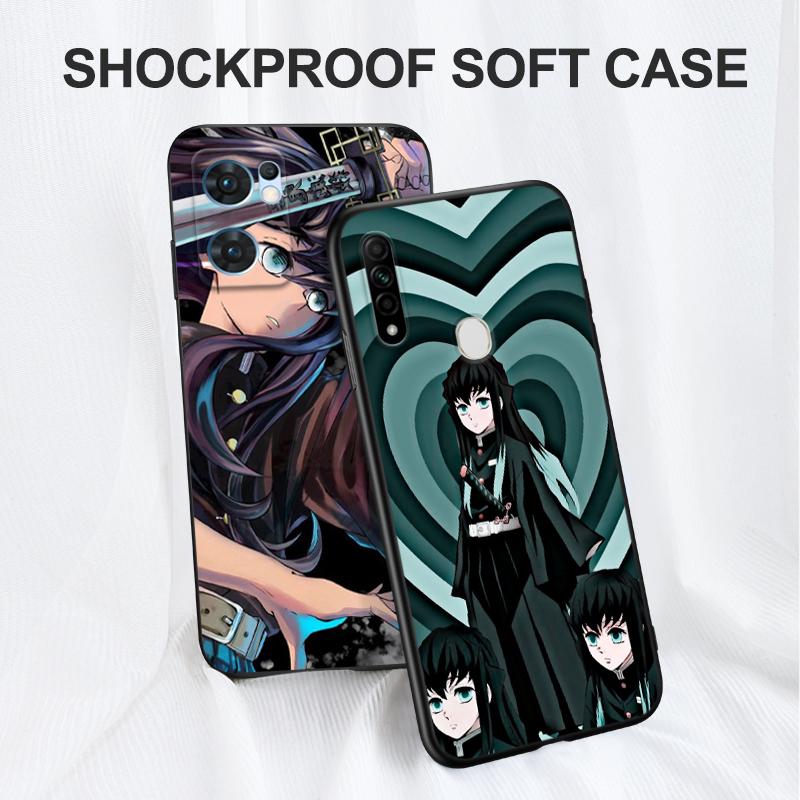 Черный ТПУ чехол для Vivo Y85 Y89 Y91C Y90 Y91i Y91 Y95 Y93 Y93S 5G Y83 T1X 4G Задняя крышка Токито Муичиро