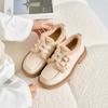 Weiwei Girl 919-3 Platform British Small Leather Shoes Women's Autumn and Winter 2025 New Mao Mao Loafers Plush Cotton Shoes