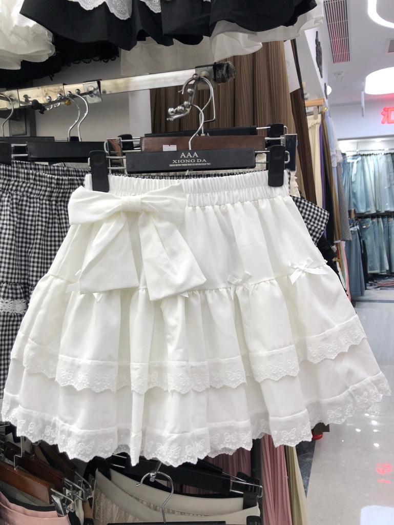 Французская милая омолаживающая юбка А-образного силуэта женская весенняя тонкая юбка-пачка с высокой талией короткая юбка