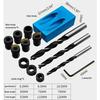 14-Piece Pocket Hole Jig Kit - 15° Punch Location Angle Woodworking Tool Screw Hole Positi