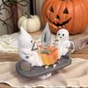 120V Halloween Ghost Atmosphere Light, Home Ornament Fire Flame Light, Ghost Resin Decoration