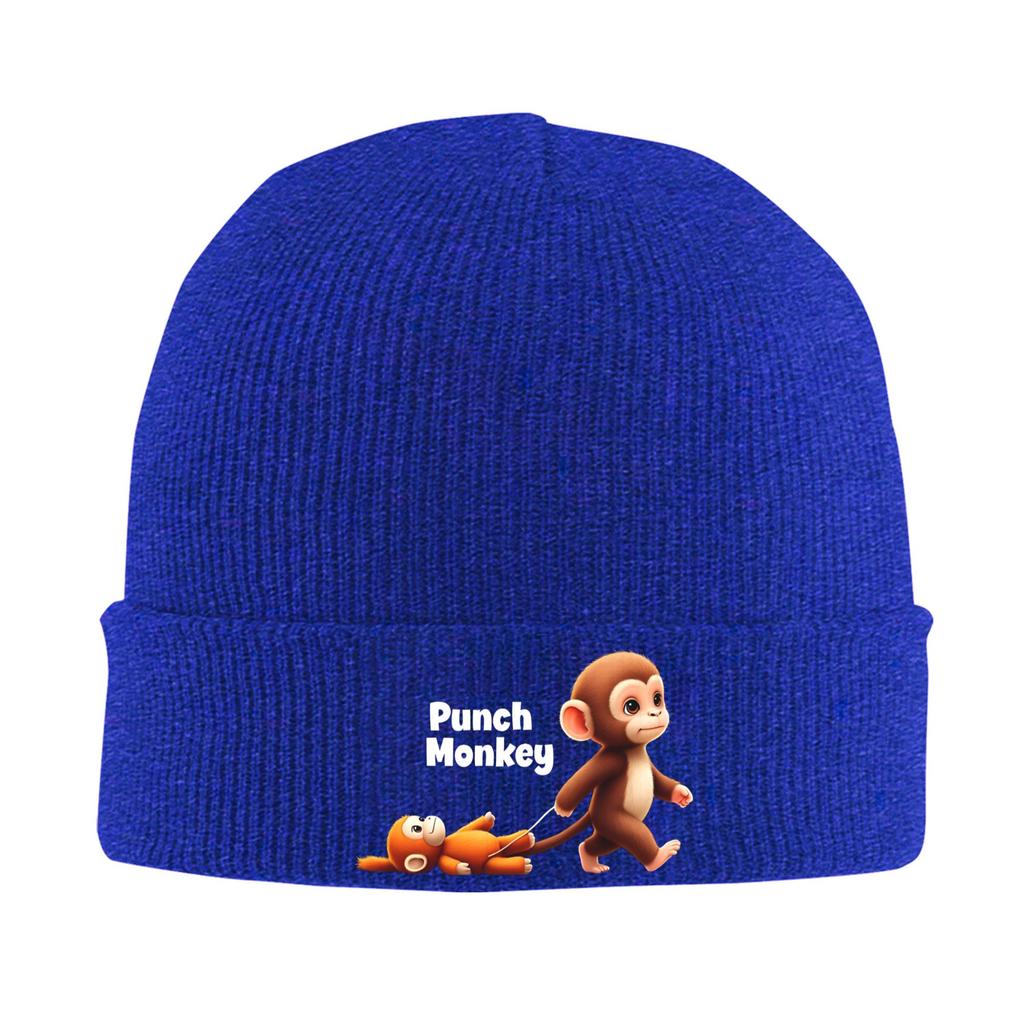 Punch Monkey 4 Beanie Hats  Bonnet Hats Unisex Adult Street Gym Knit Hat Autumn Design Head Wrap Caps