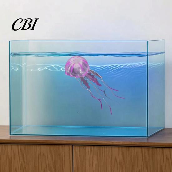 Odor-free Aquarium Decoration Faux Jellyfish, Soft Silicone Fluorescent Realistic Floating No Fading Jellyfish for Saltwater Tanks Safe Fish Tank